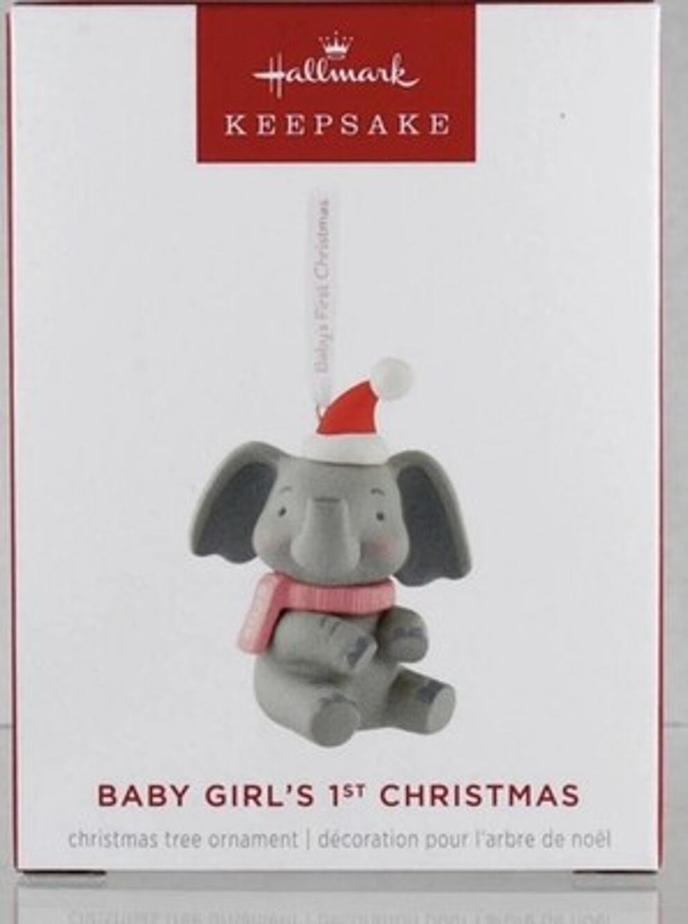 Hallmark Keepsake Ornament - Baby Girls 1ST Christmas - Elephant New in Box!